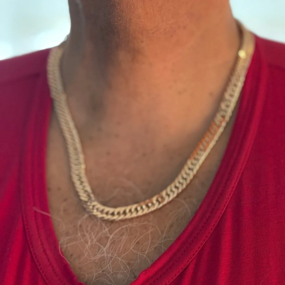 NEW  20” Miami Cuban link chain in Rose 14k Gold over stainless steel #59